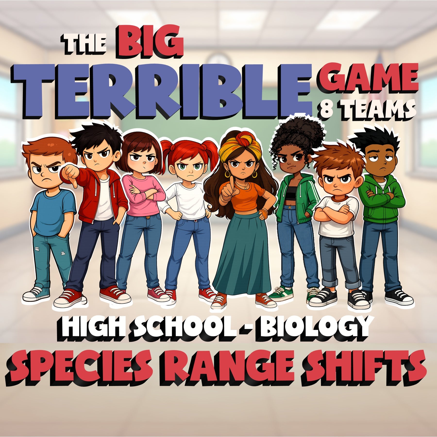Species Range Shifts BIG TERRIBLE GAME - No Prep Biology Science Review Activity