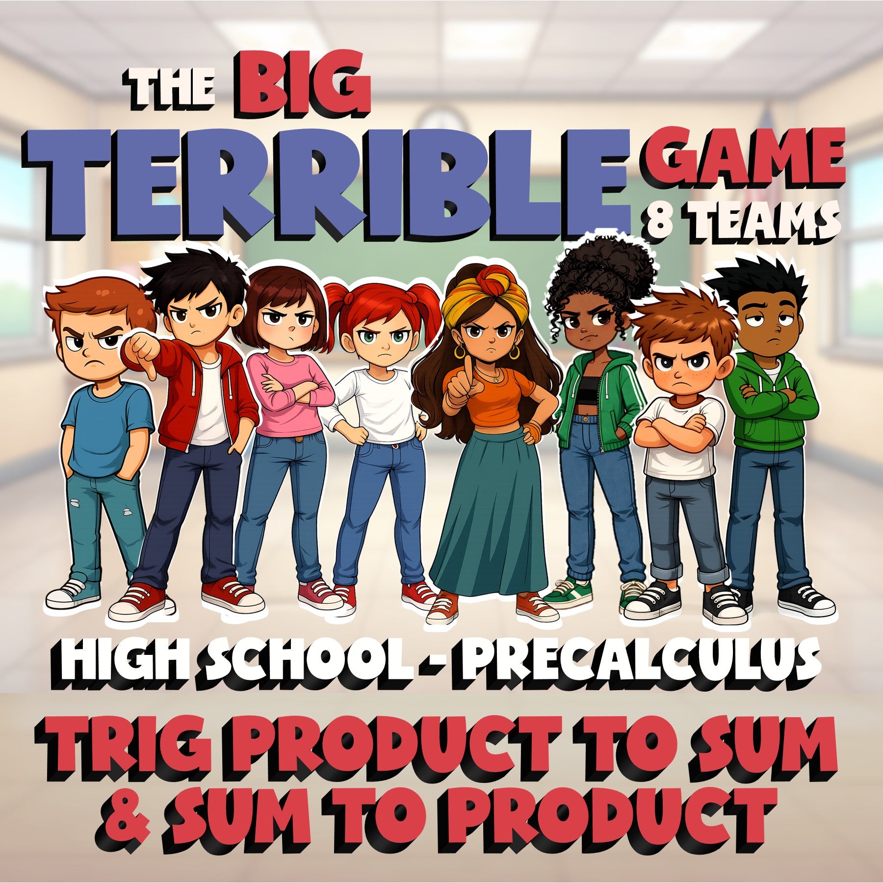 Trig Product to Sum & Sum to Product BIG TERRIBLE GAME - PreCalculus Math Review