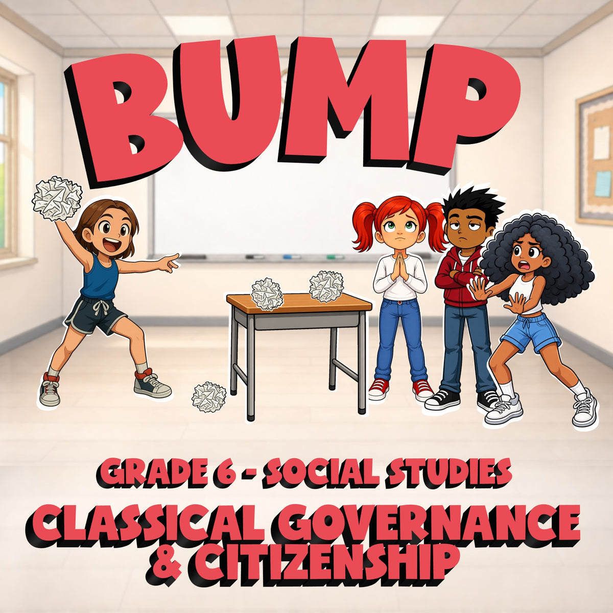 Classical Governance & Citizenship BUMP Socials Game - No Prep Grade 6 Review