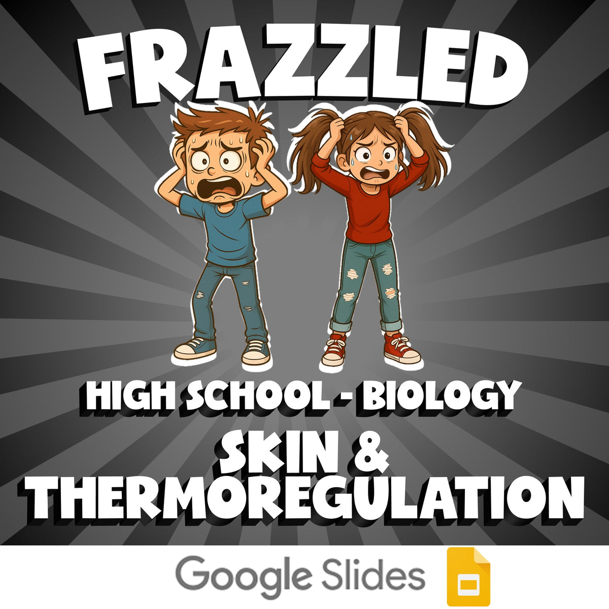 Skin & Thermoregulation FRAZZLED Science Game - No Prep Biology Review Activity