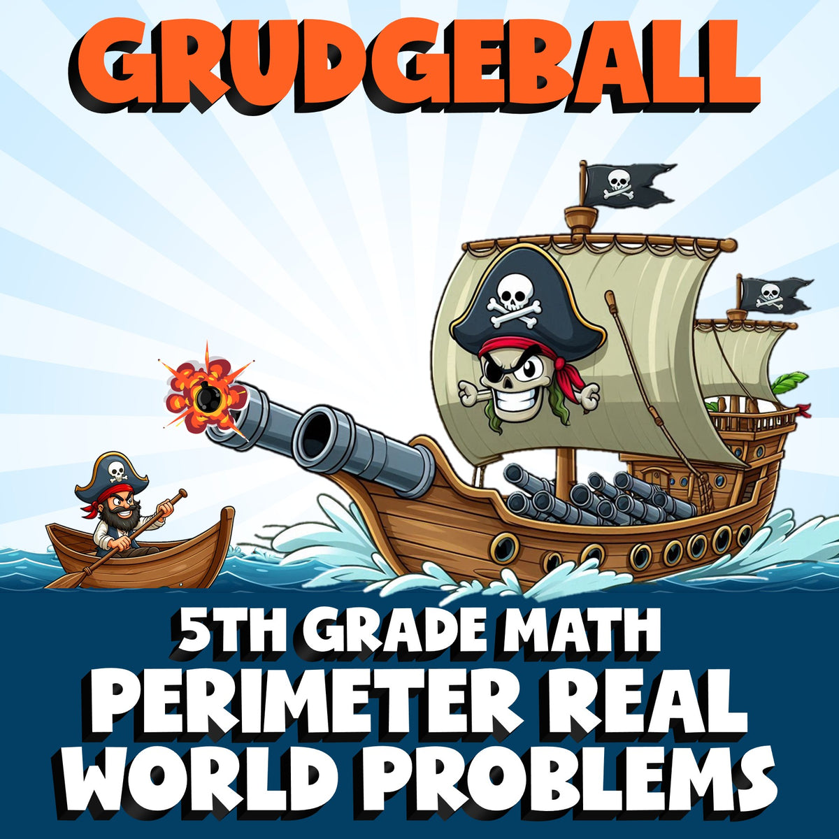 Perimeter Real World Problems GRUDGEBALL Math Game - No Prep Grade 5 Review