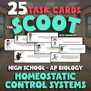 Homeostatic Control Systems SCOOT TASK CARDS Science Game - No Prep AP Biology