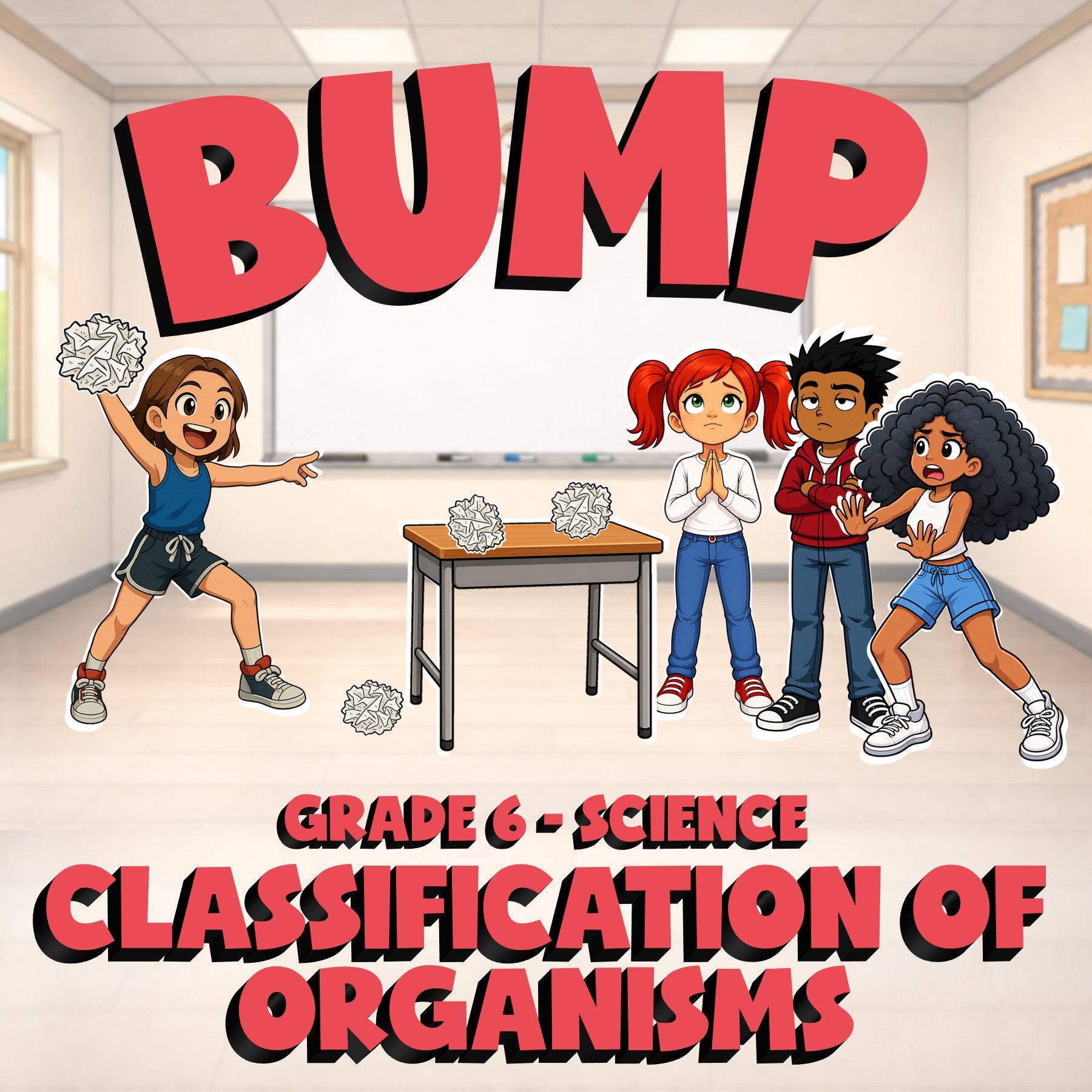 Classification of Organisms BUMP Science Game - No Prep Grade 6 Review Activity