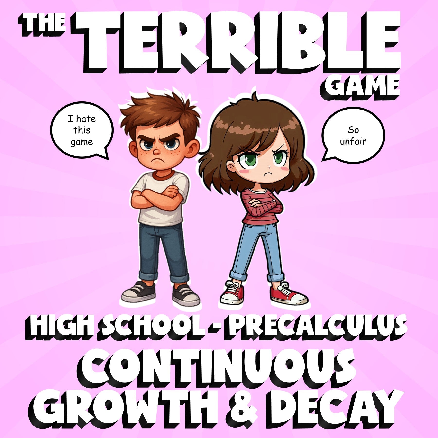 Continuous Growth & Decay THE TERRIBLE GAME - No Prep PreCalculus Math Review