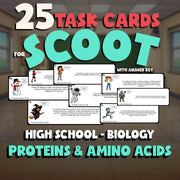 Proteins & Amino Acids SCOOT TASK CARDS Science Game - No Prep Biology Review