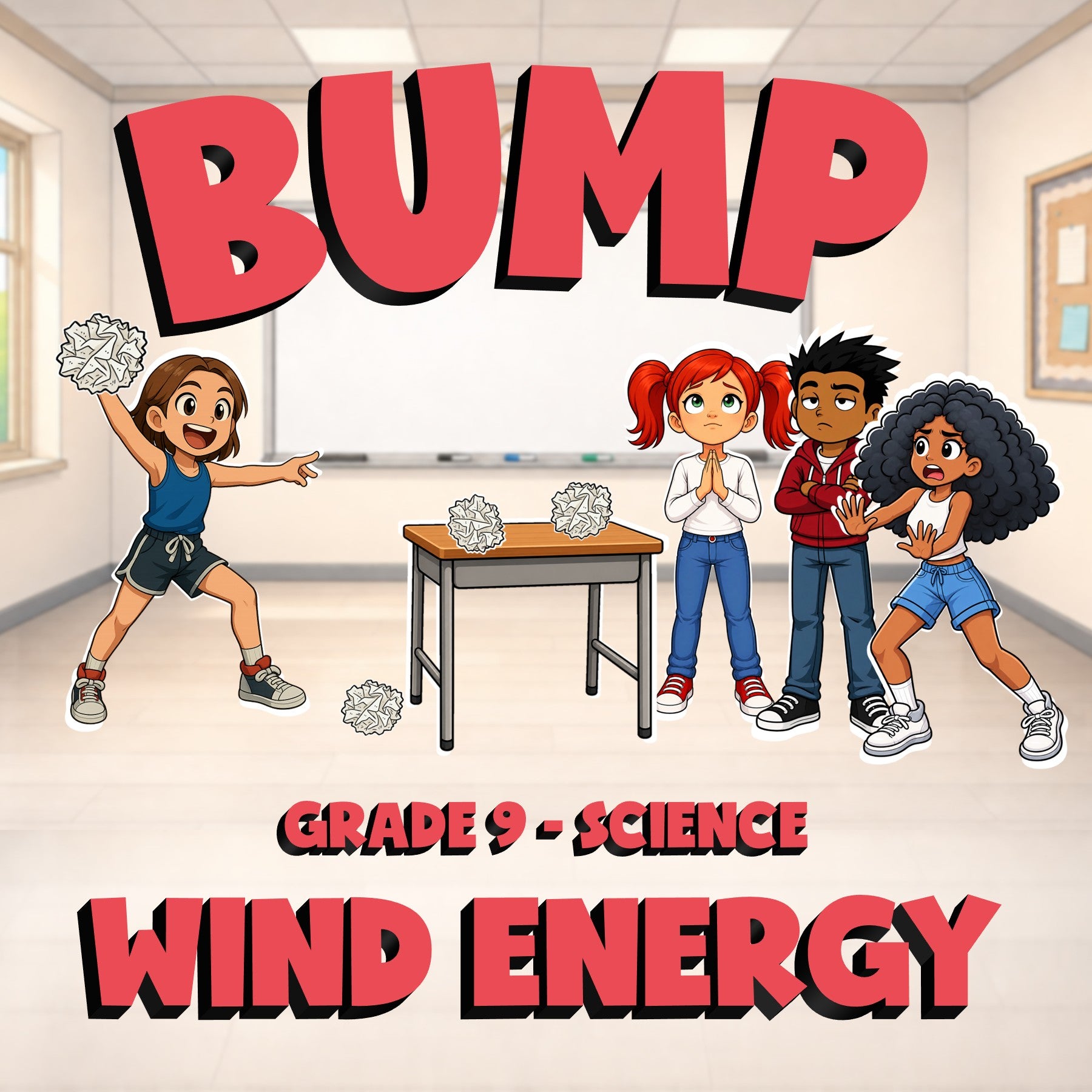Wind Energy BUMP Science Game - No Prep Grade 9 Review Activity