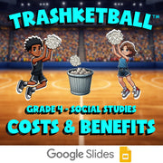Costs & Benefits TRASHKETBALL Socials Game - No Prep Grade 4 Review Activity