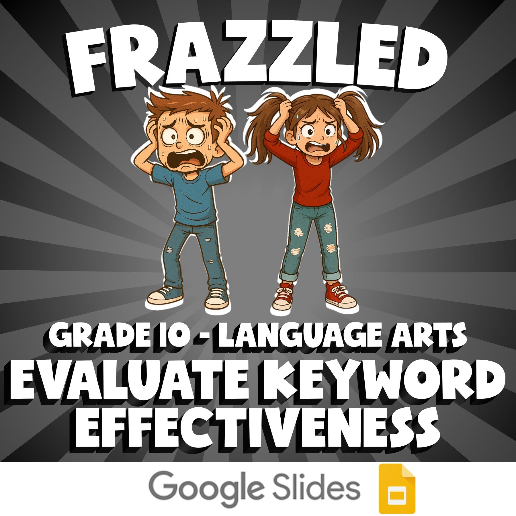 Evaluate Keyword Effectiveness FRAZZLED ELA Game - No Prep Grade 10 Review