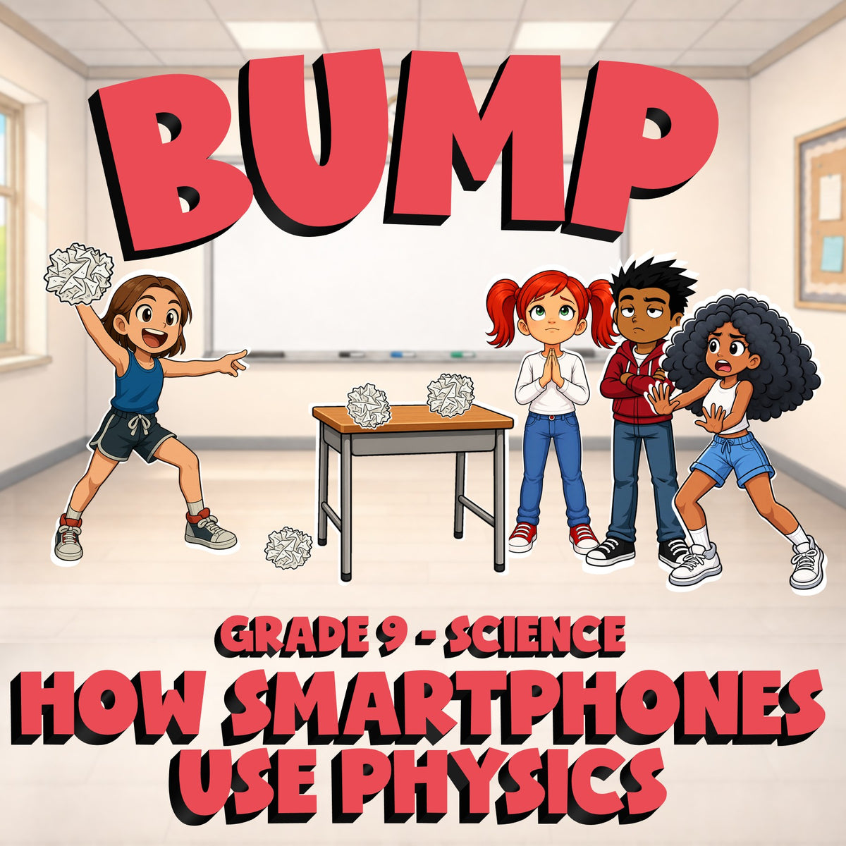 How Smartphones Use Physics BUMP Science Game - No Prep Grade 9 Review Activity