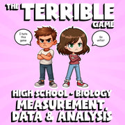 Measurement, Data & Analysis THE TERRIBLE GAME - No Prep Biology Science Review
