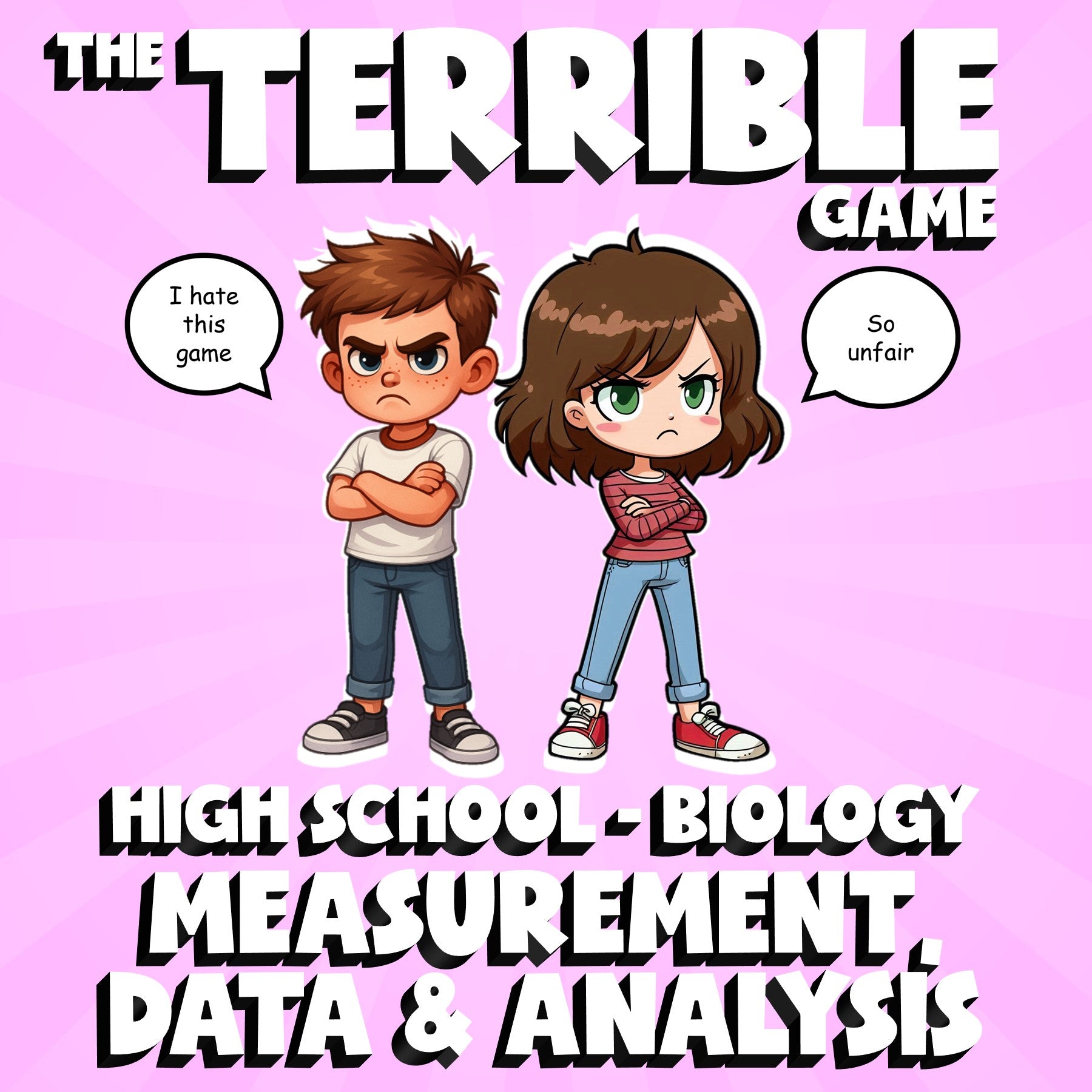 Measurement, Data & Analysis THE TERRIBLE GAME - No Prep Biology Science Review