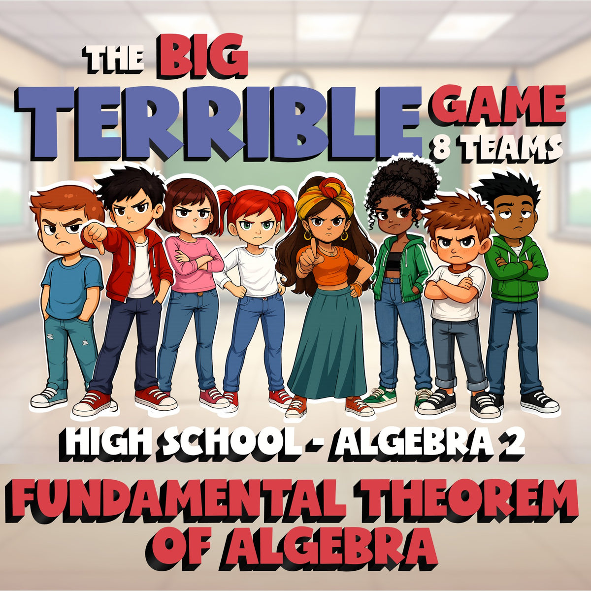 Fundamental Theorem of Algebra BIG TERRIBLE GAME - No Prep Algebra 2 Math Review