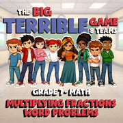 Multiplying Fractions Word Problems BIG TERRIBLE GAME - Grade 7 Math Review