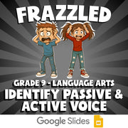 Identify Passive & Active Voice FRAZZLED ELA Game - No Prep Grade 9 Review