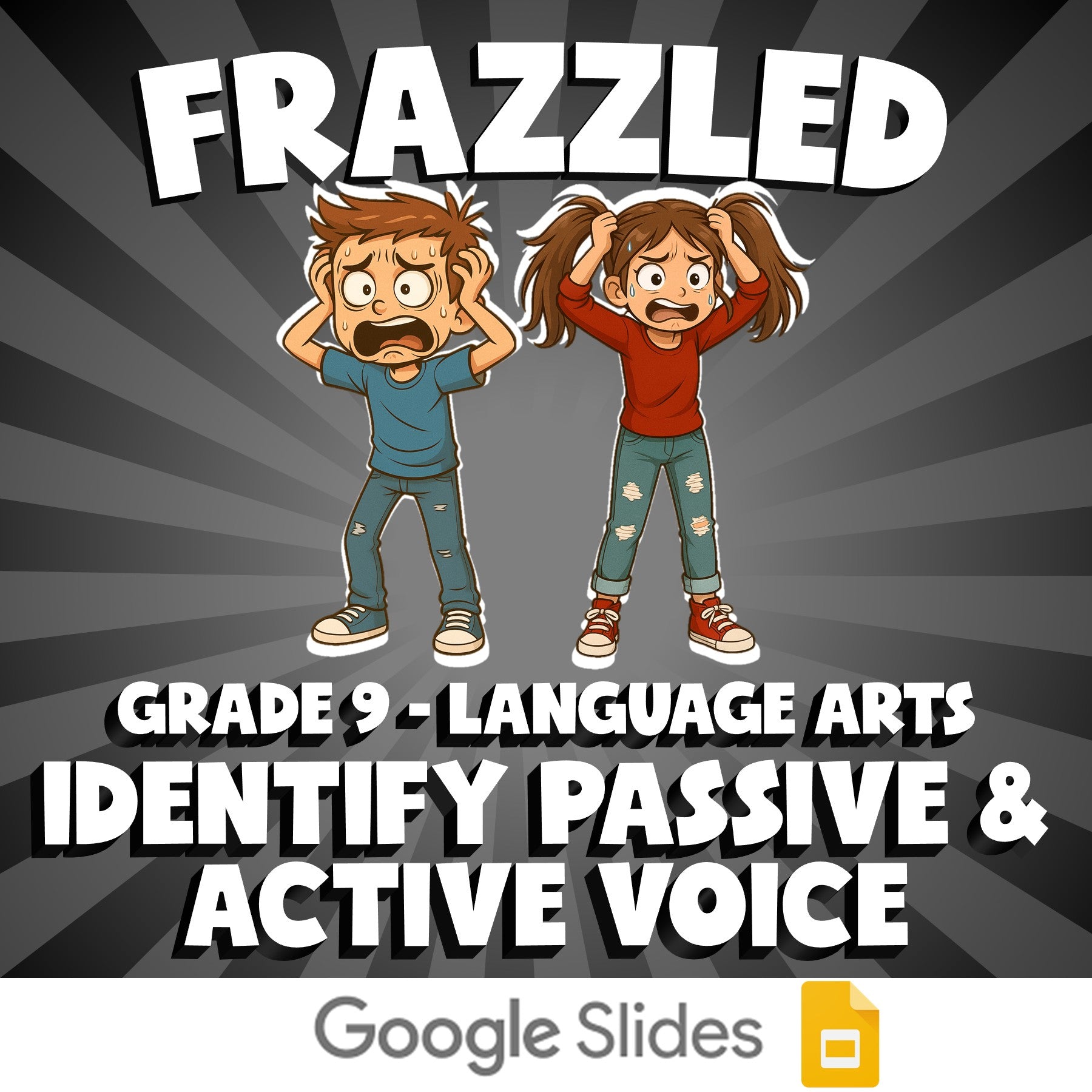 Identify Passive & Active Voice FRAZZLED ELA Game - No Prep Grade 9 Review