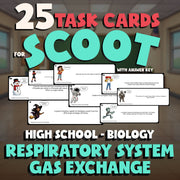 Respiratory System Gas Exchange SCOOT TASK CARDS Science Game - No Prep Biology