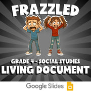 Living Document FRAZZLED Socials Game - No Prep Grade 4 Review Activity
