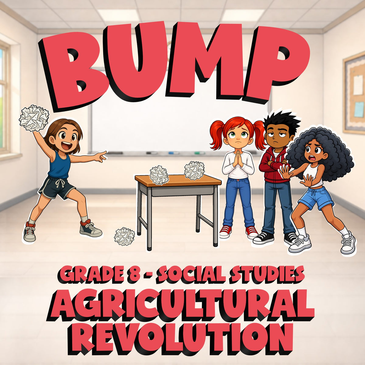 Agricultural Revolution BUMP Socials Game - No Prep Grade 8 Review Activity