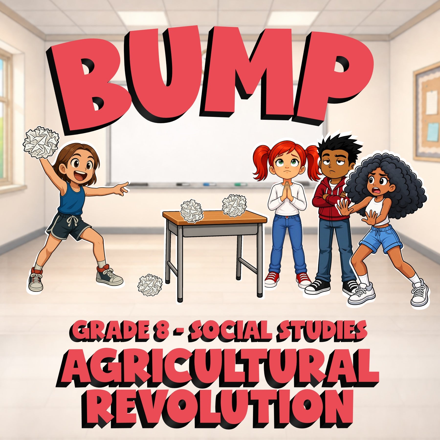 Agricultural Revolution BUMP Socials Game - No Prep Grade 8 Review Activity