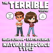 Natural Resource Types THE TERRIBLE GAME - No Prep Earth Science Review Activity