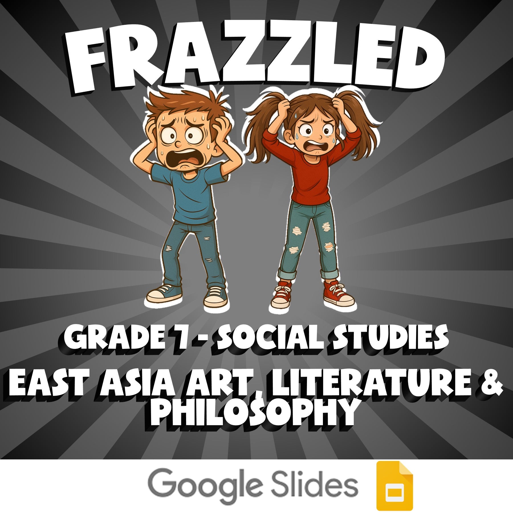 East Asia Art, Literature & Philosophy FRAZZLED Socials Game - No Prep Grade 7
