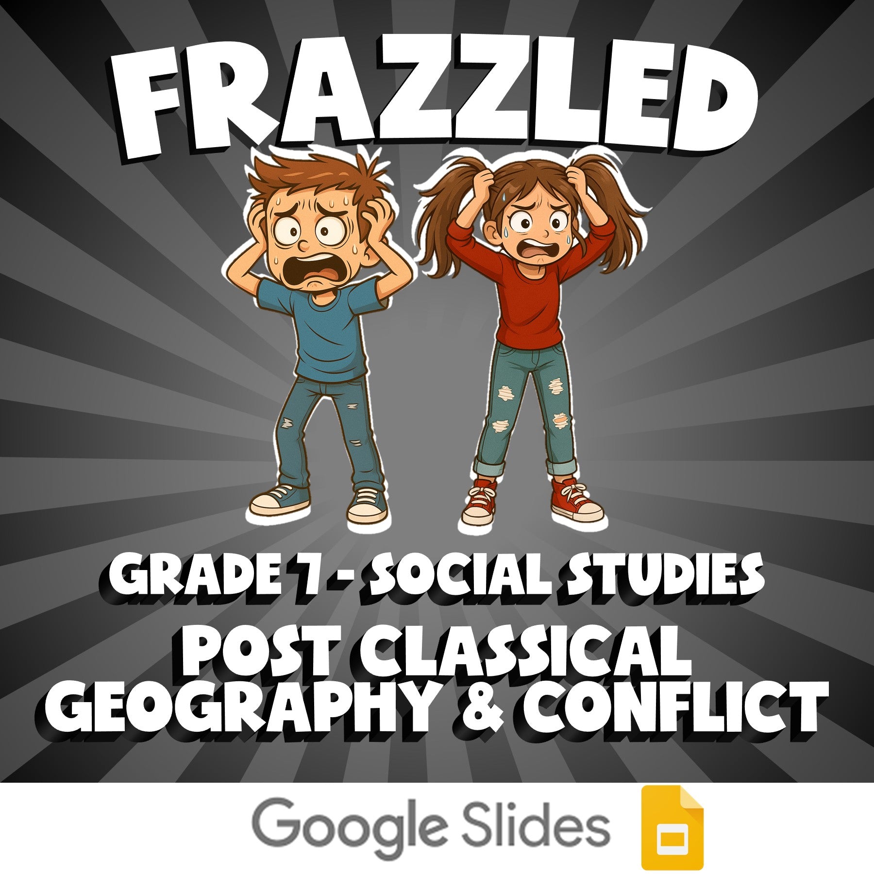 Post Classical Geography & Conflict FRAZZLED Socials Game - No Prep Grade 7