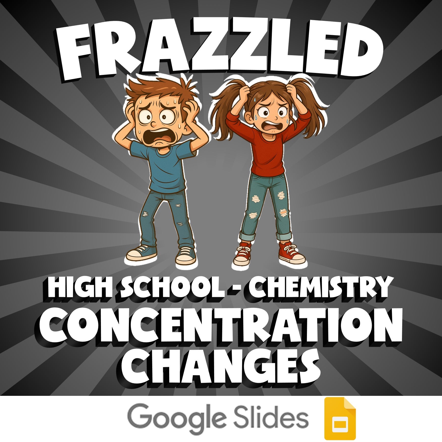 Concentration Changes FRAZZLED Science Game - No Prep Chemistry Review Activity