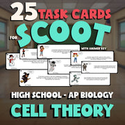 Cell Theory SCOOT TASK CARDS Science Game - No Prep AP Biology Review Activity