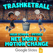 Net Work & Motion Change TRASHKETBALL Science Game - No Prep Physics Review