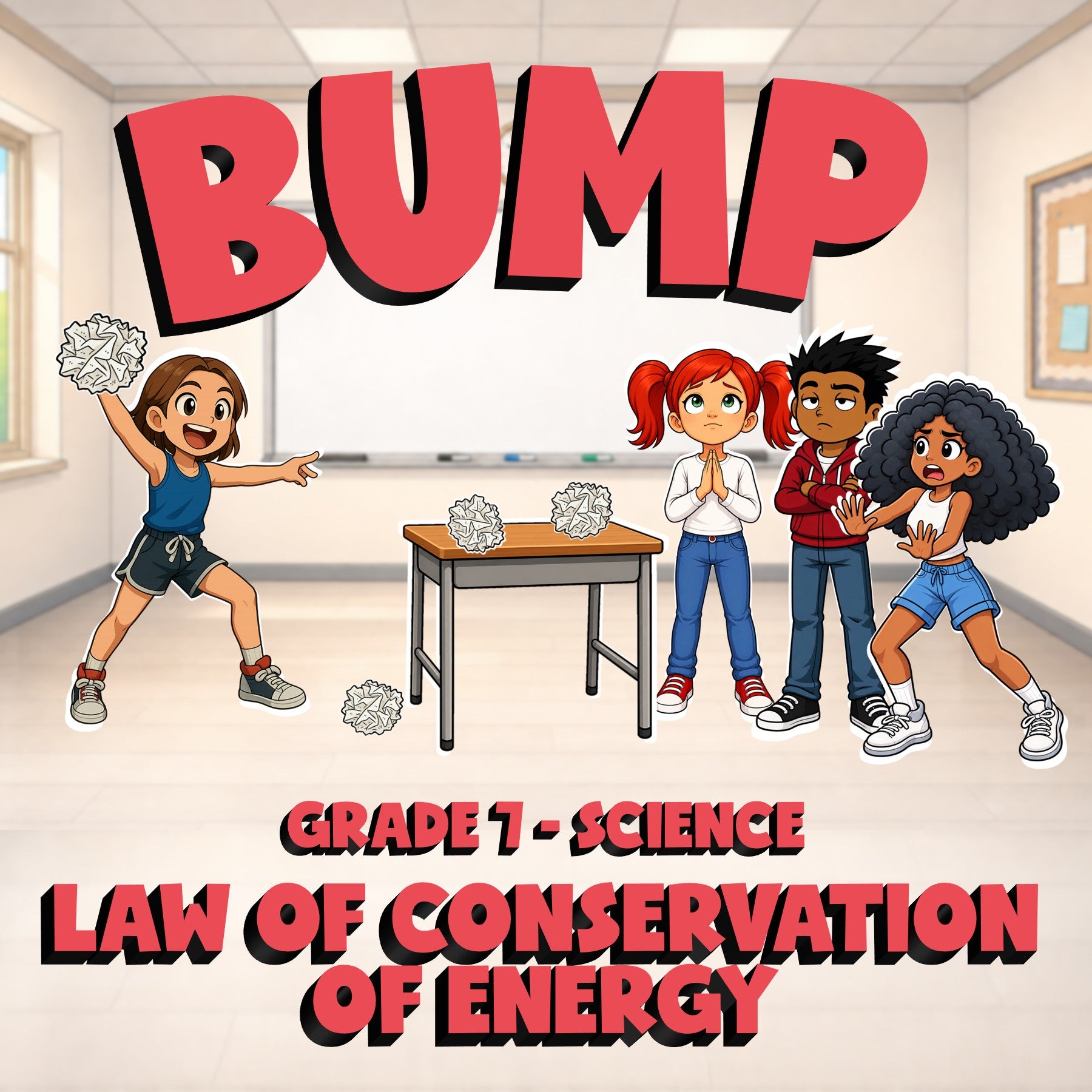 Law of Conservation of Energy BUMP Science Game - No Prep Grade 7 Review