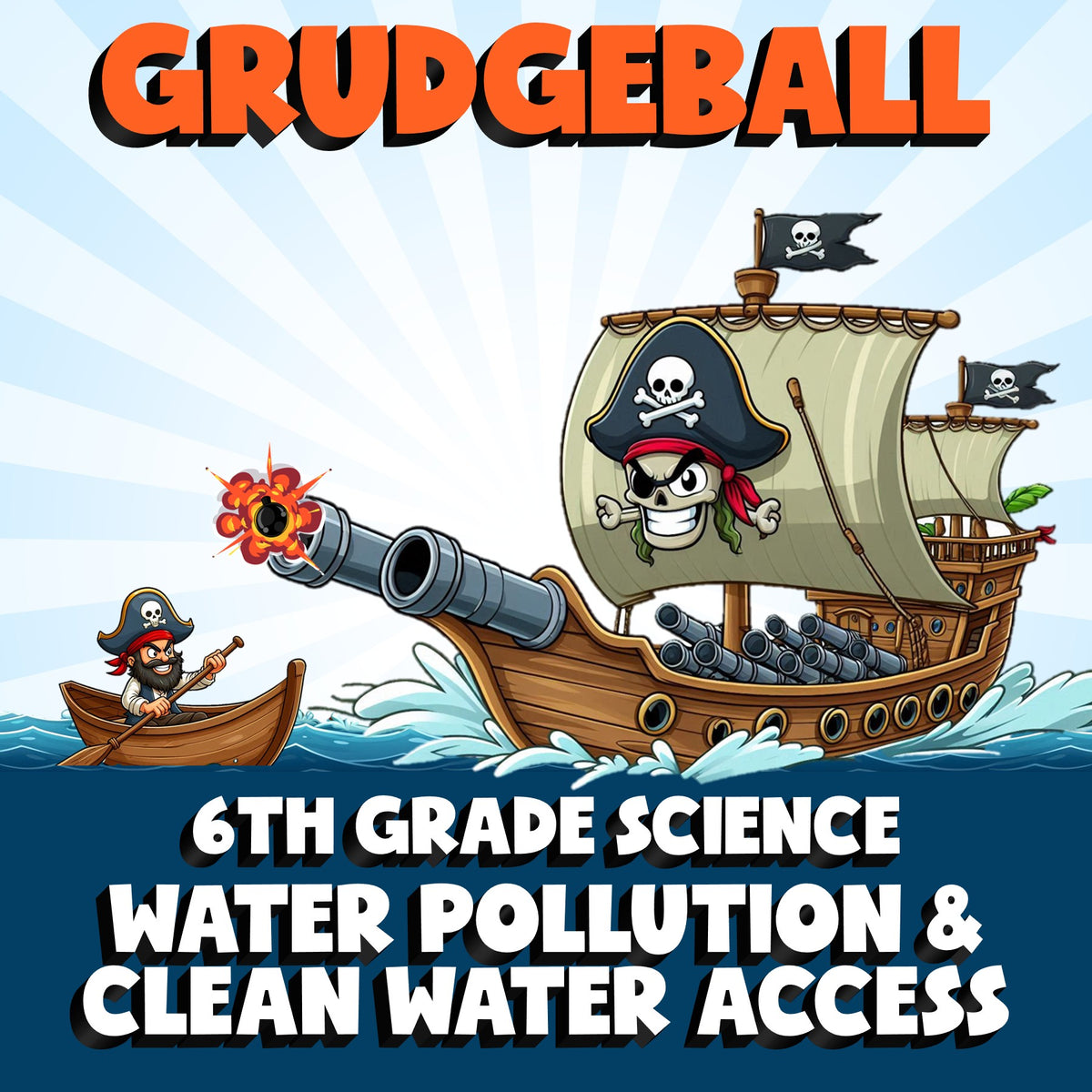Water Pollution & Clean Water Access GRUDGEBALL Science Game - No Prep Grade 6