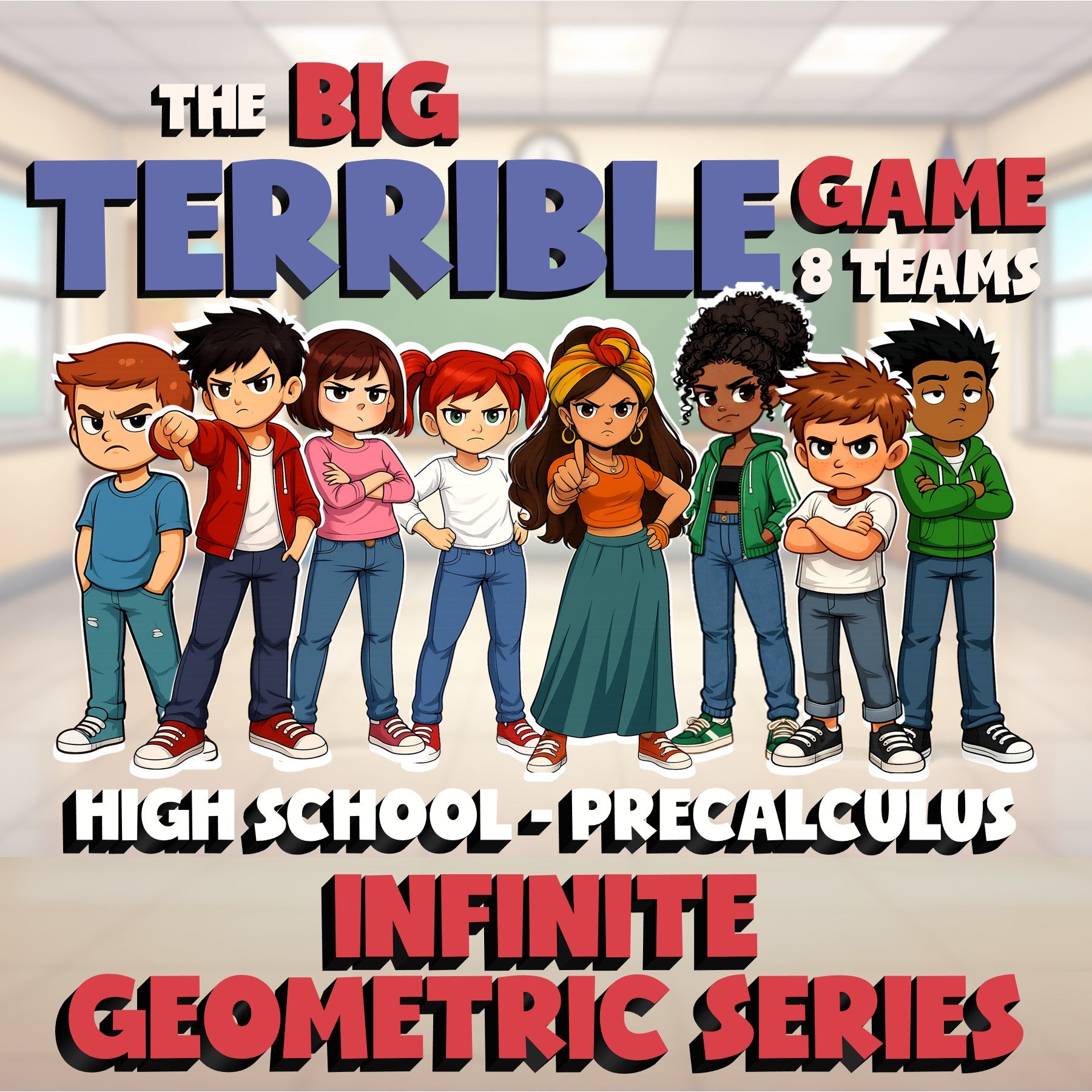 Infinite Geometric Series BIG TERRIBLE GAME - No Prep PreCalculus Math Review