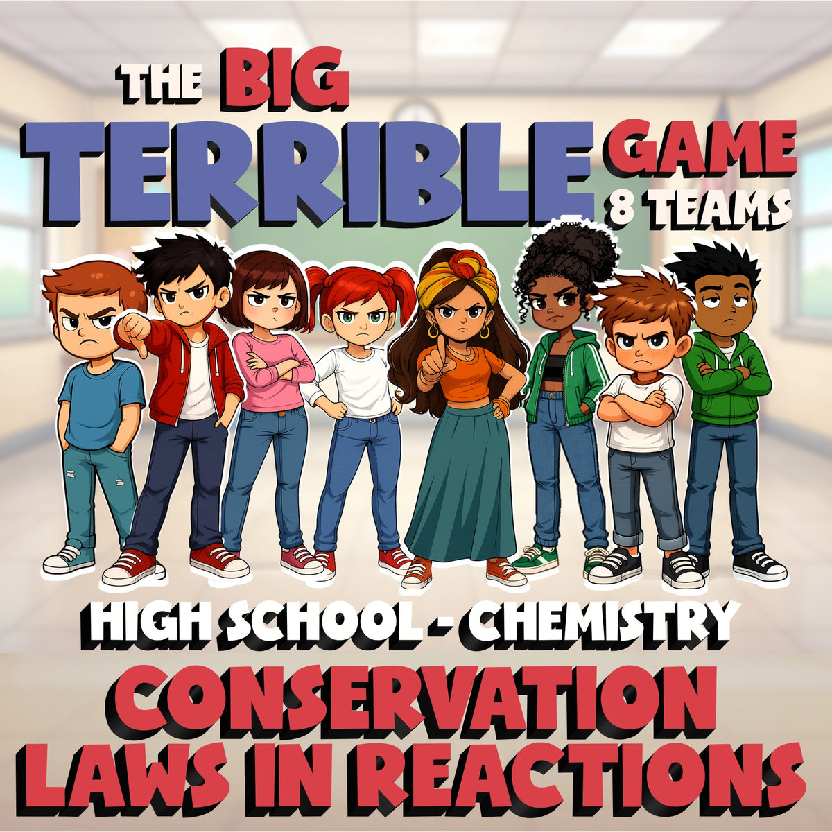 Conservation Laws in Reactions BIG TERRIBLE GAME - Chemistry Science Review