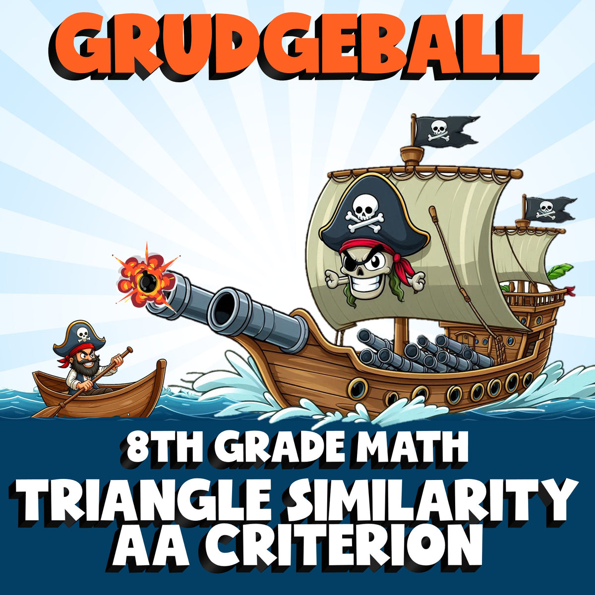 Triangle Similarity AA Criterion GRUDGEBALL Math Game - No Prep Grade 8 Review