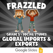 Global Imports & Exports FRAZZLED Socials Game - No Prep Grade 5 Review Activity