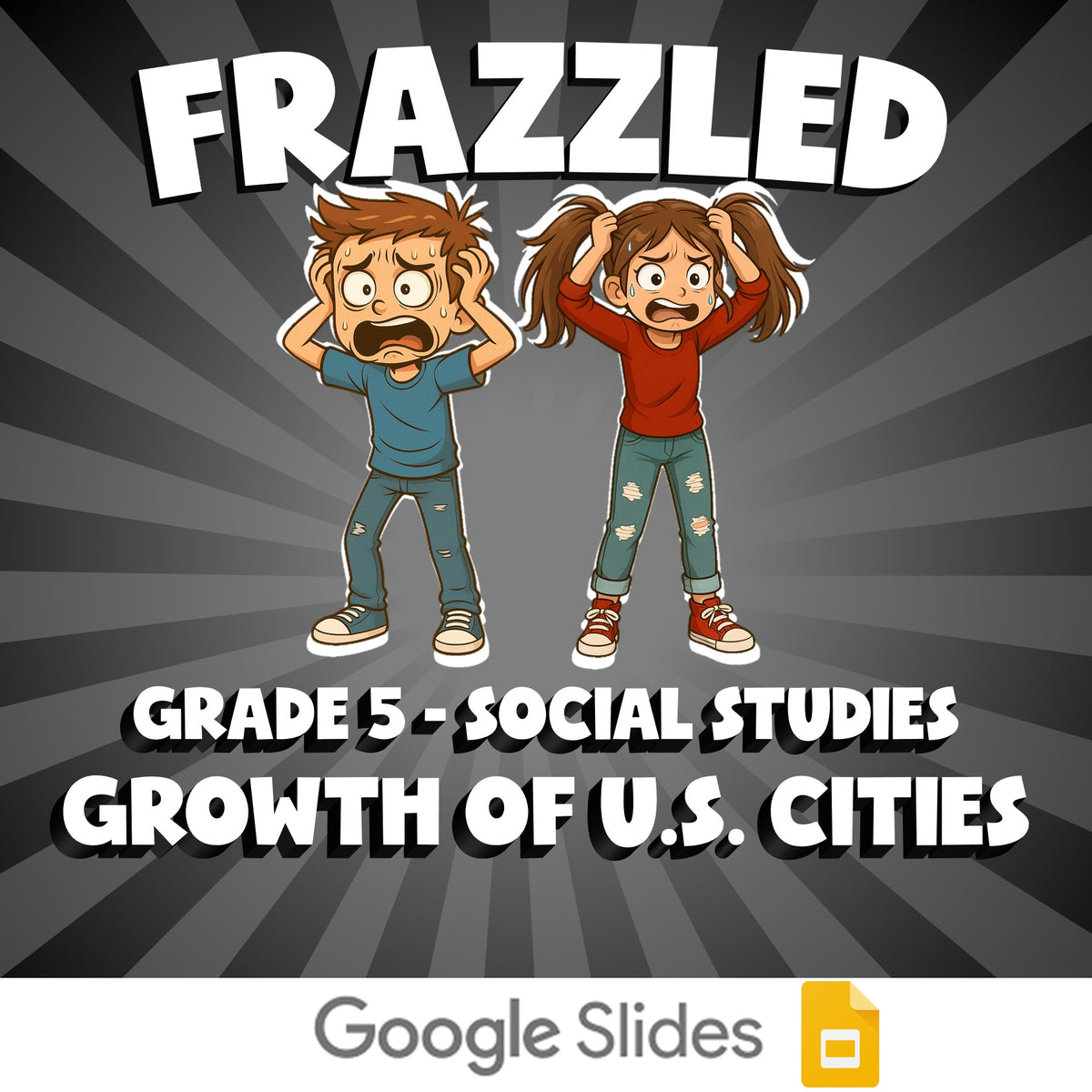 Growth of U.S. Cities FRAZZLED Socials Game - No Prep Grade 5 Review Activity