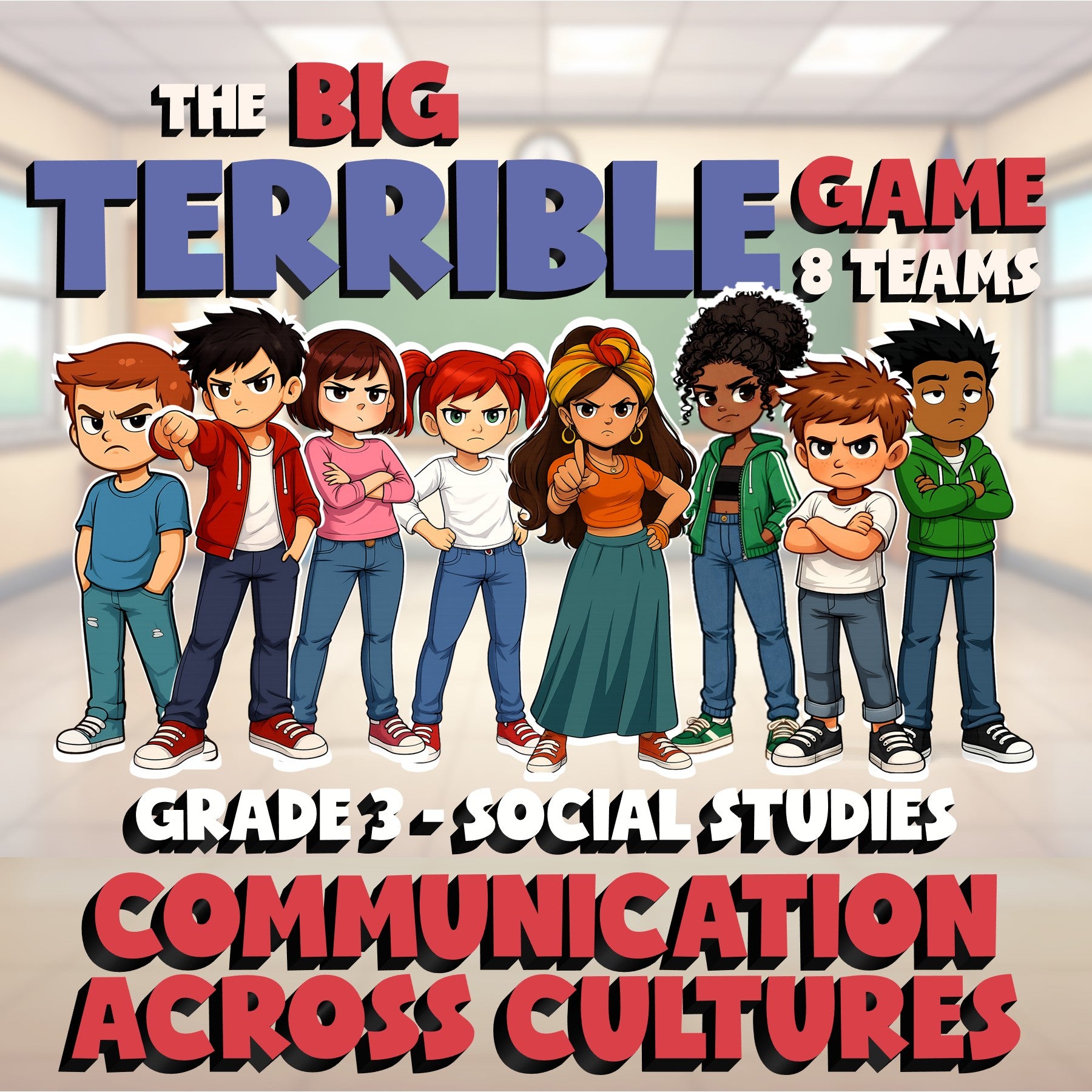 Communication Across Cultures BIG TERRIBLE GAME - No Prep Grade 3 Socials Review