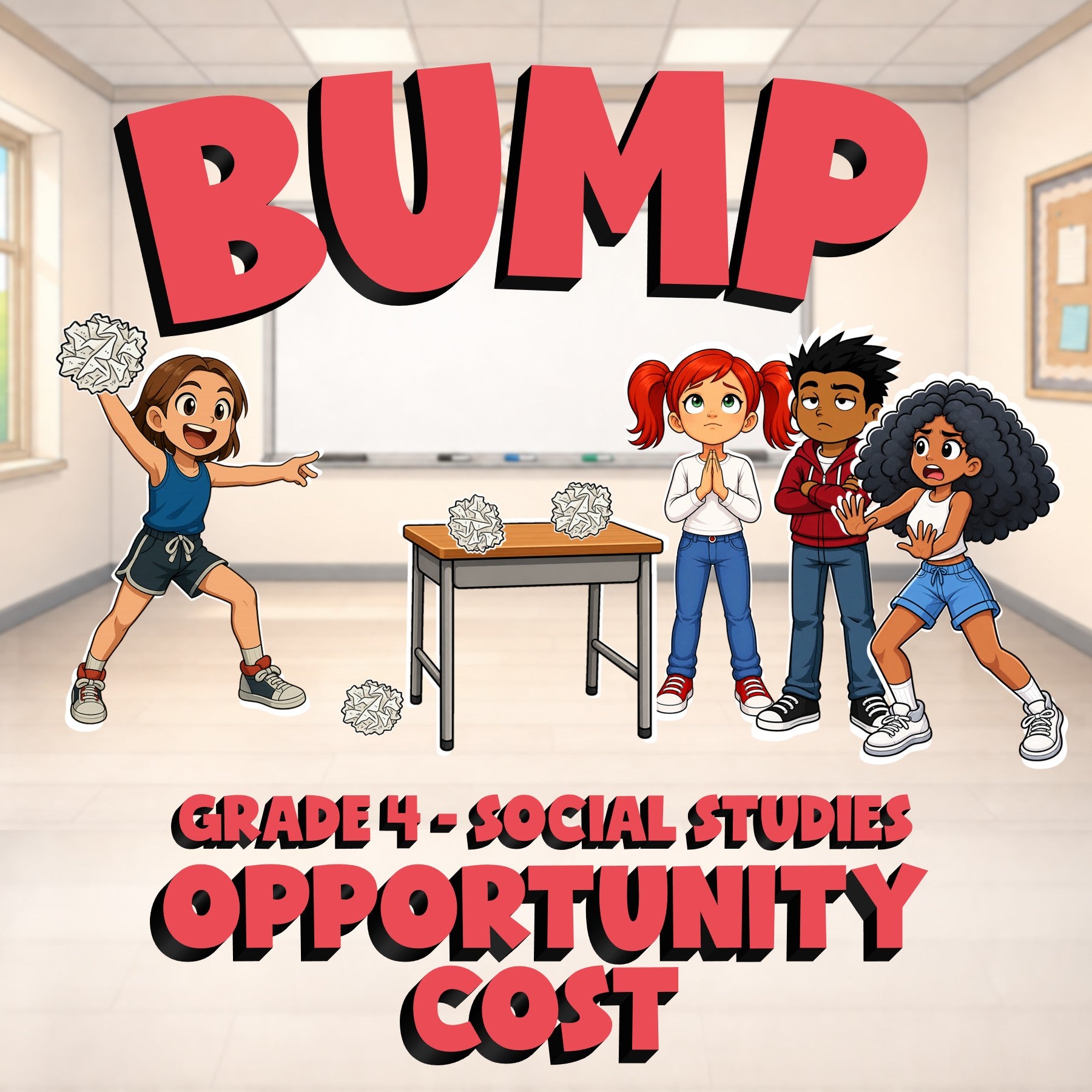 Opportunity Cost BUMP Socials Game - No Prep Grade 4 Review Activity