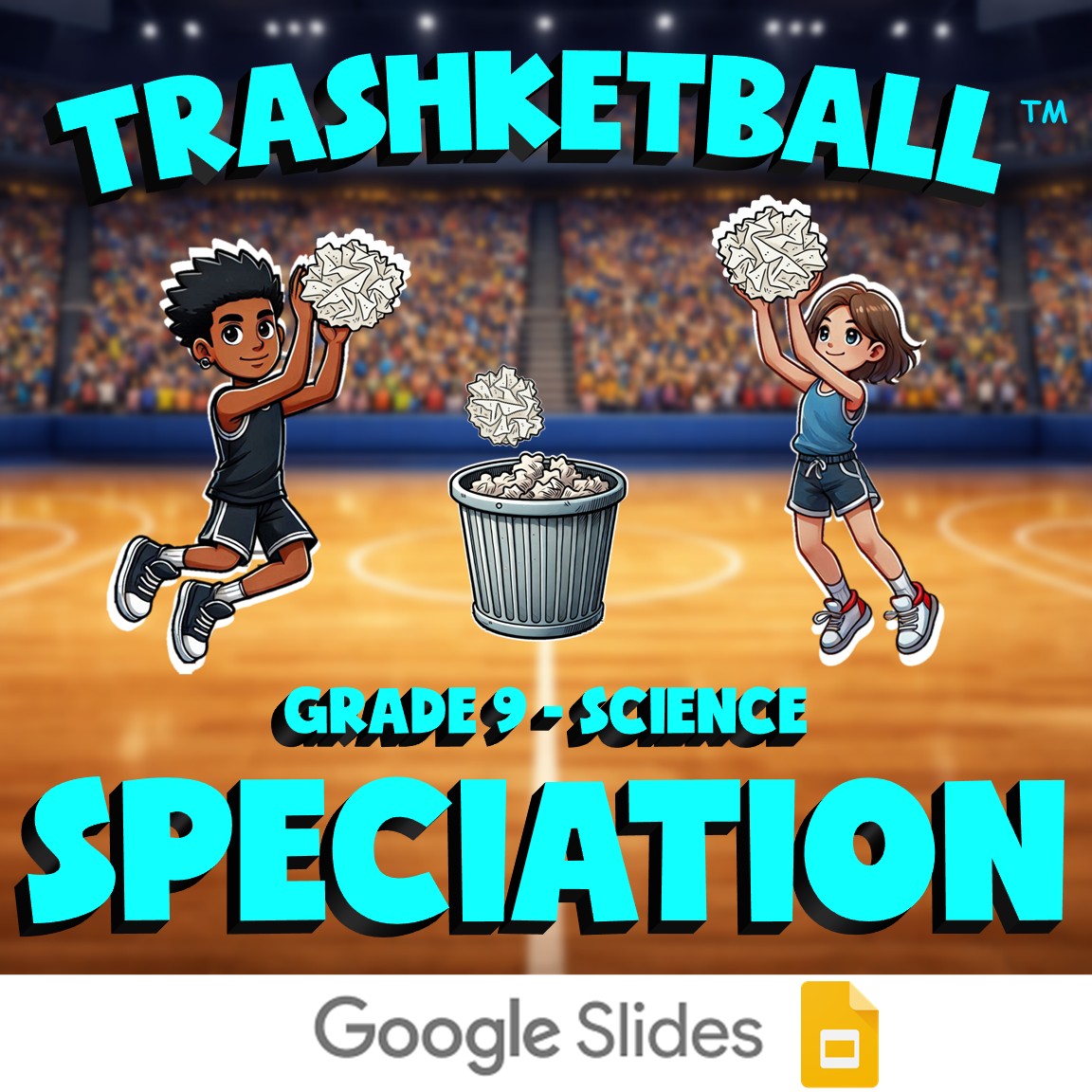 Speciation TRASHKETBALL Science Game - No Prep Grade 9 Review Activity
