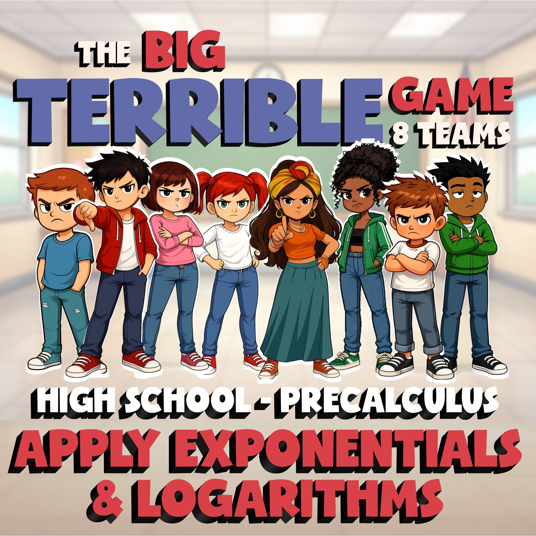 Apply Exponentials & Logarithms BIG TERRIBLE GAME - PreCalculus Math Review