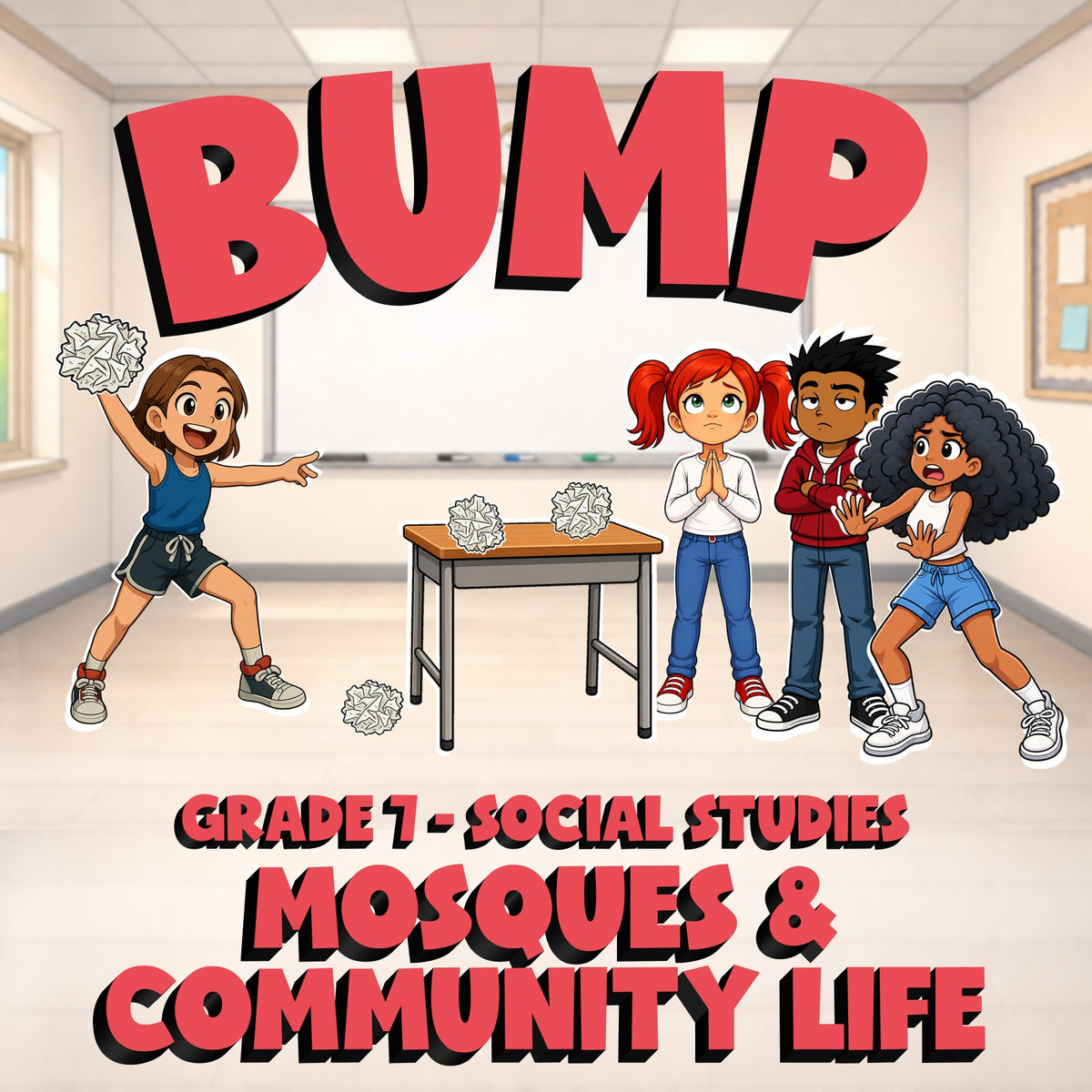 Mosques & Community Life BUMP Socials Game - No Prep Grade 7 Review Activity