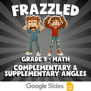 Complementary & Supplementary Angles FRAZZLED Math Game - No Prep Grade 9 Review