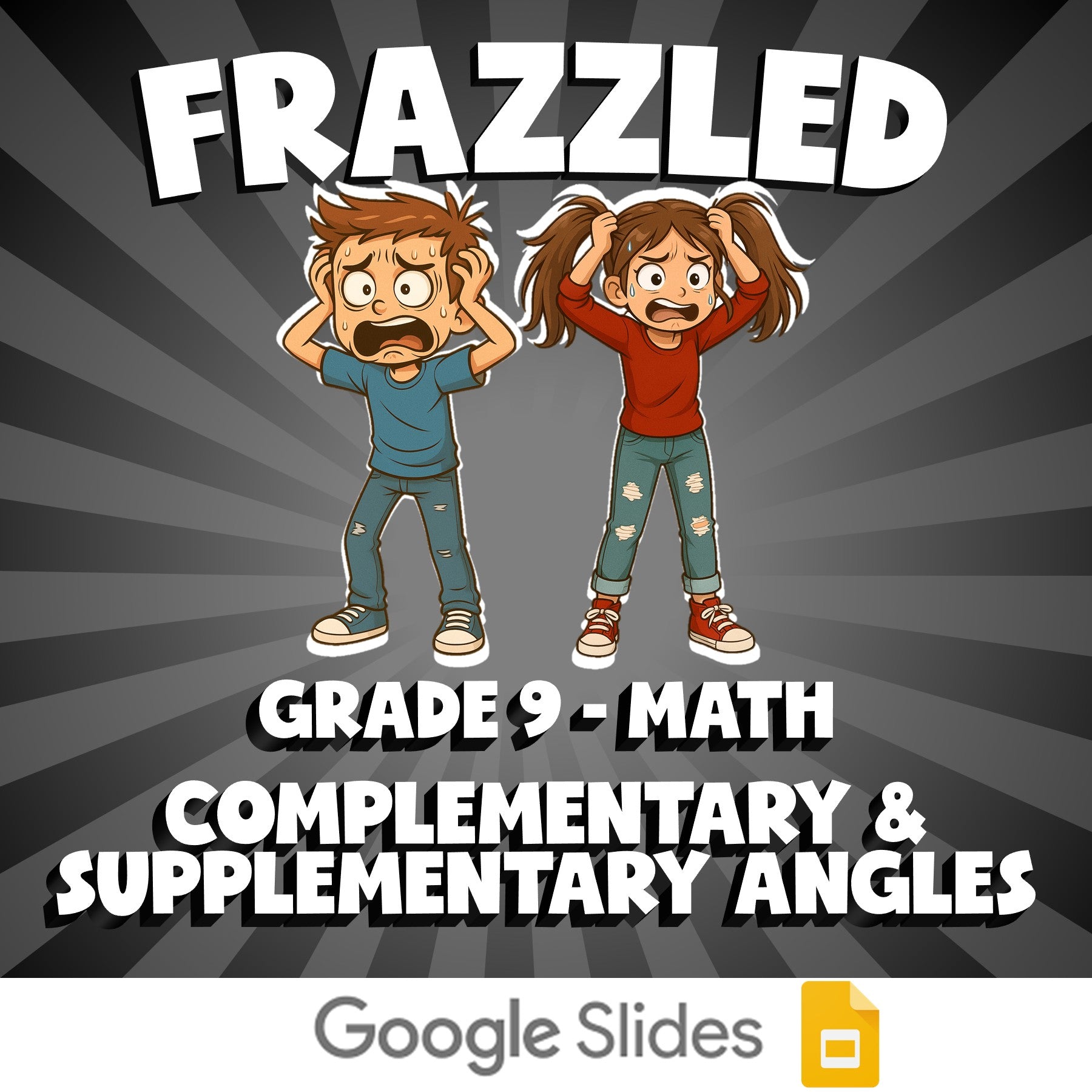 Complementary & Supplementary Angles FRAZZLED Math Game - No Prep Grade 9 Review