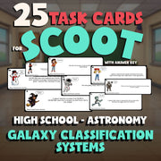 Galaxy Classification Systems SCOOT TASK CARDS Science Game - No Prep Astronomy