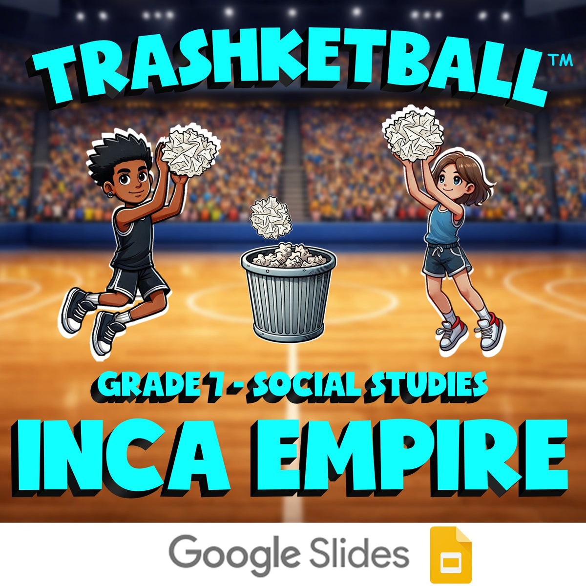 Inca Empire TRASHKETBALL Socials Game - No Prep Grade 7 Review Activity