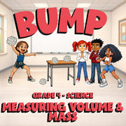 Measuring Volume & Mass BUMP Science Game - No Prep Grade 4 Review Activity