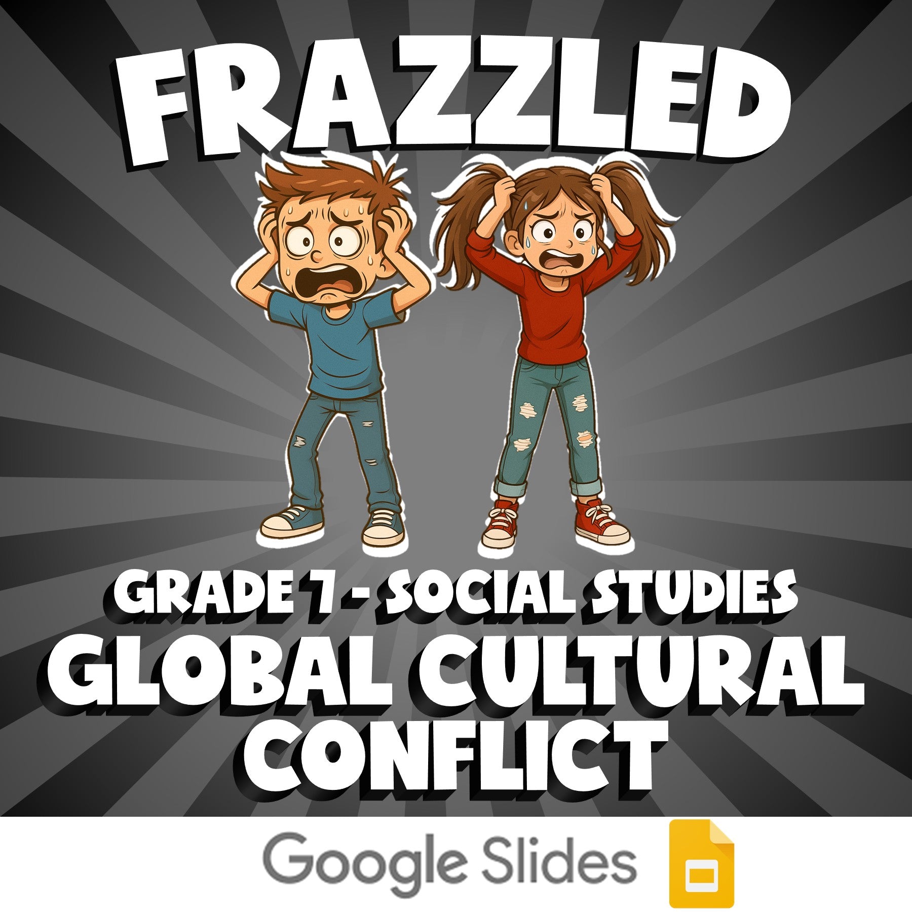 Global Cultural Conflict FRAZZLED Socials Game - No Prep Grade 7 Review Activity