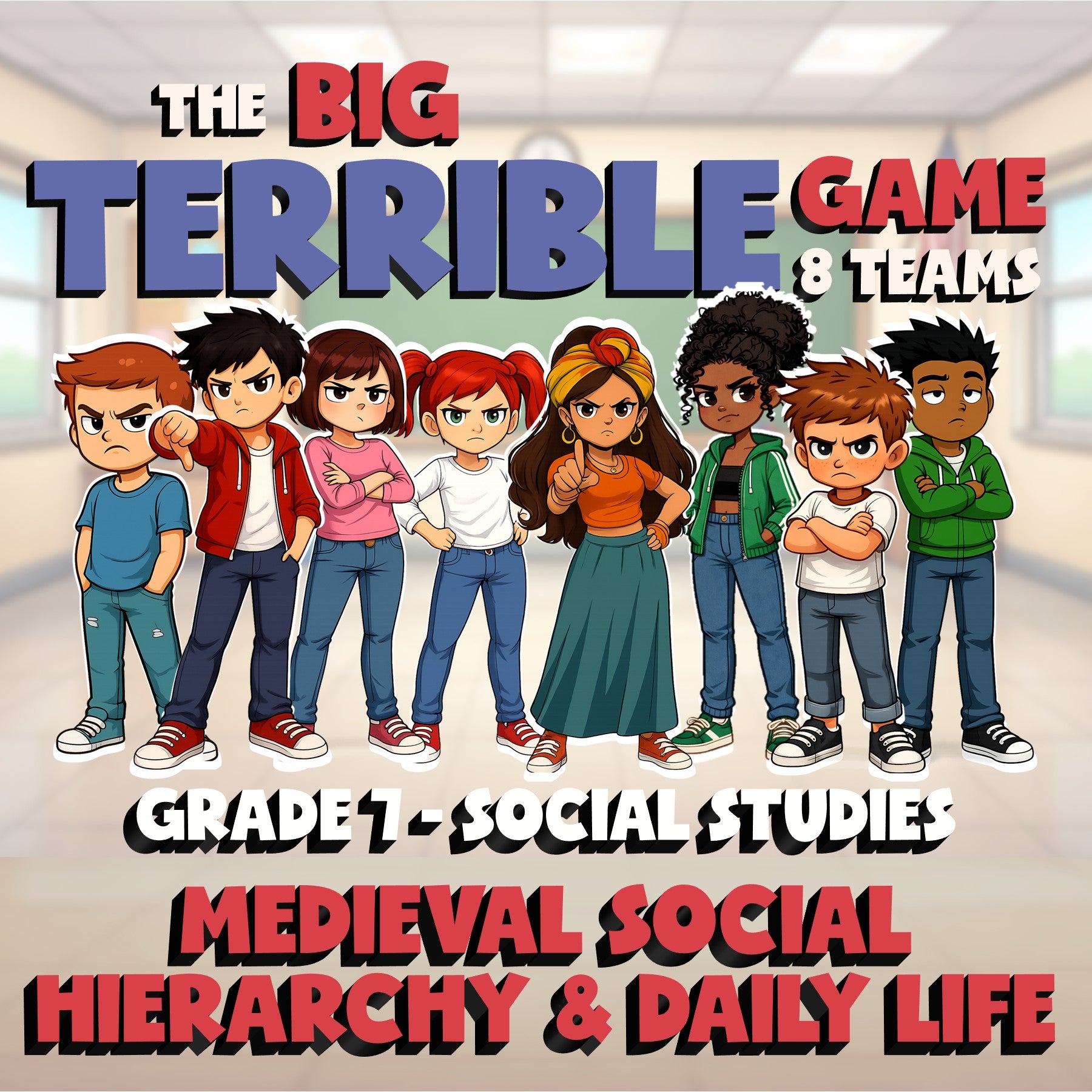 Medieval Social Hierarchy & Daily Life BIG TERRIBLE GAME - Grade 7 Socials