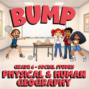 Physical & Human Geography BUMP Socials Game - No Prep Grade 6 Review Activity