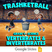 Vertebrates & Invertebrates TRASHKETBALL Science Game - No Prep Grade 4 Review